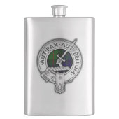 Clan Gunn Wappen & Tartan Flachmann (Vorderseite)