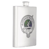 Clan Gunn Wappen & Tartan Flachmann (Rechts)