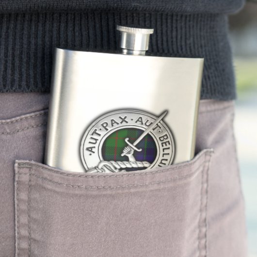 Clan Gunn Wappen & Tartan Flachmann (Beispiel)