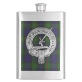 Clan Gunn Wappen & Tartan Flachmann (Vorderseite)