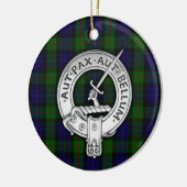 Clan Gunn Wappen & Tartan Keramik Ornament (Links)