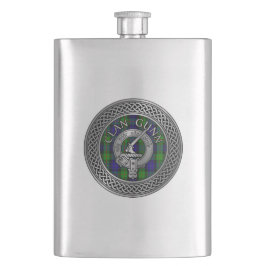 Clan Gunn Wappen & Tartan Knot Flask Flachmann