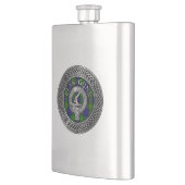 Clan Gunn Wappen & Tartan Knot Flask Flachmann (Links)