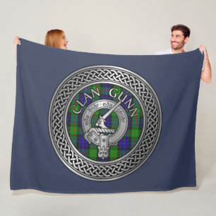 Clan Gunn Wappen & Tartan Knot Fleece Blanket