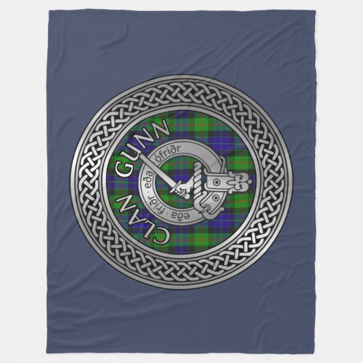 Clan Gunn Wappen & Tartan Knot Fleece Blanket (Vorderseite)