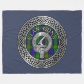 Clan Gunn Wappen & Tartan Knot Fleece Blanket (Vorderseite (Horizontal))