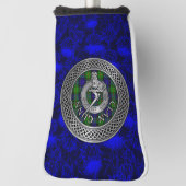 Clan Gunn Wappen & Tartan Knot on Thistle Golf Headcover (Rotieren 90)