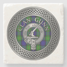 Clan Gunn Wappen & Tartan Knot Stone Untersetzer
