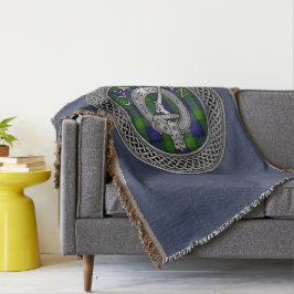Clan Gunn Wappen & Tartan Knot Throw Blanket Decke
