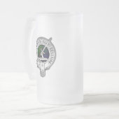 Clan Gunn Wappen & Tartan Mattglas Bierglas (Vorderseite Links)