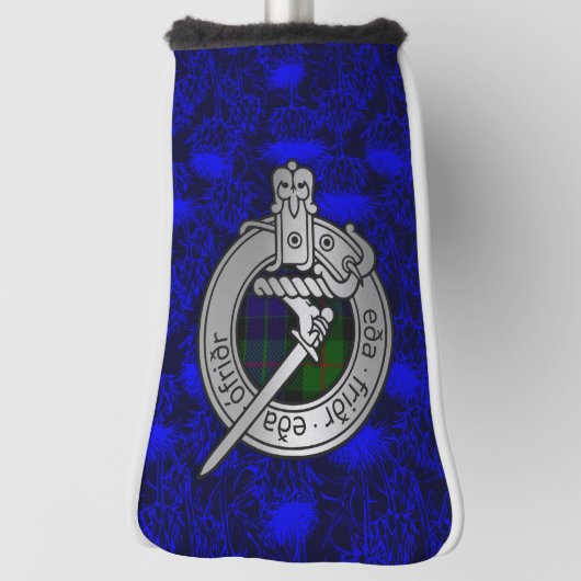 Clan Gunn Wappen & Tartan on Thistle Golf Headcover (Rotieren 90)