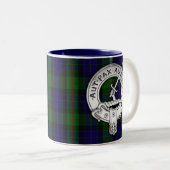 Clan Gunn Wappen & Tartan Zweifarbige Tasse (VorderseiteRechts)