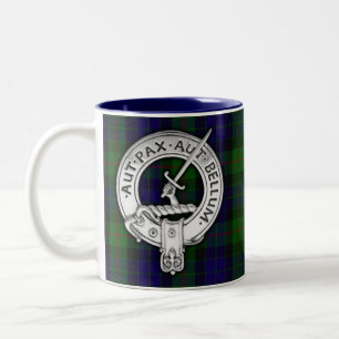 Clan Gunn Wappen & Tartan Zweifarbige Tasse