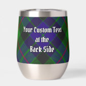 Clan Gunn Wappen über Tartan (Rückseite)