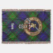 Clan Gunn-Wappen über Tartan Decke (Vorderseite)