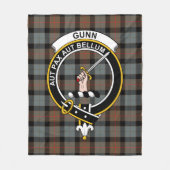 Clan Gunn Weathered Tartan Kariert Fleecedecke (Vorderseite)