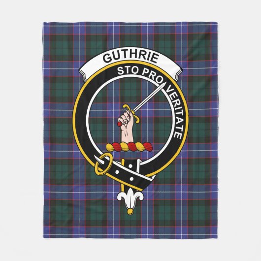 Clan Guthrie Modern Tartan Kariert Fleecedecke (Vorderseite)