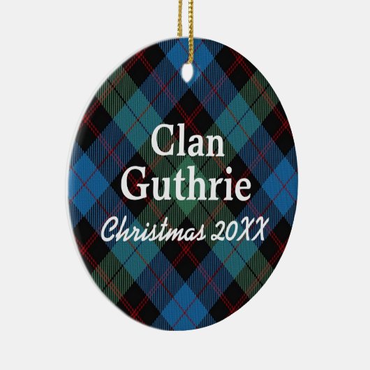 Clan Guthrie Scottish Tartan Keramikornament (Rechts)