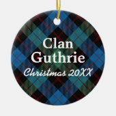 Clan Guthrie Scottish Tartan Keramikornament (Vorne)