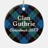 Clan Guthrie Scottish Tartan Keramikornament (Hinten)