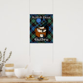 Clan Guthrie Scottish Tartan Poster (Küche)