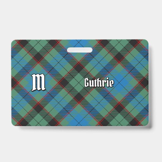 Clan Guthrie Tartan Ausweis (Vorderseite)