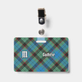Clan Guthrie Tartan Ausweis (Vorderseite mit Clip)