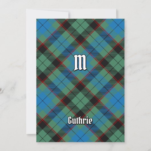 Clan Guthrie Tartan Einladung (Vorderseite)