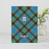 Clan Guthrie Tartan Einladung (Stehend Vorderseite)