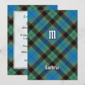 Clan Guthrie Tartan Einladung (Vorne/Hinten)