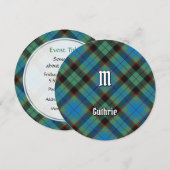 Clan Guthrie Tartan Einladung (Vorne/Hinten)