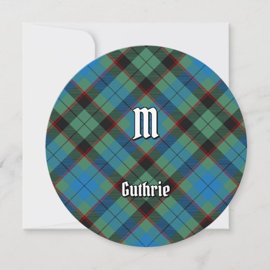 Clan Guthrie Tartan Einladung (Vorderseite)