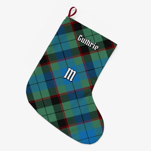 Clan Guthrie Tartan Großer Weihnachtsstrumpf (Vorderansicht (hängend))