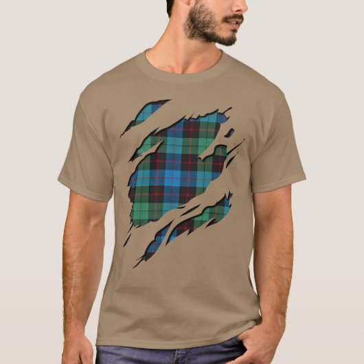 Clan Guthrie Tartan Karierte Wirkungen T-Shirt (Vorderseite)