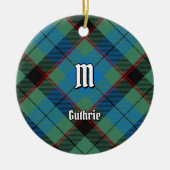 Clan Guthrie Tartan Keramik Ornament (Vorne)