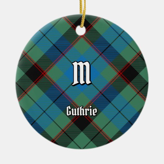 Clan Guthrie Tartan Keramik Ornament (Vorne)