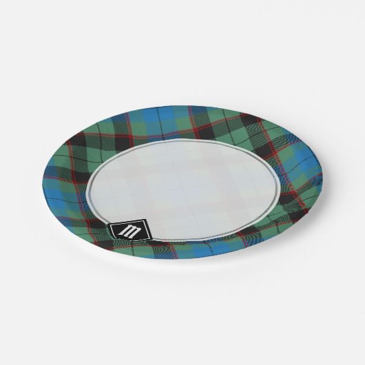 Clan Guthrie Tartan Pappteller (Schrägansicht)
