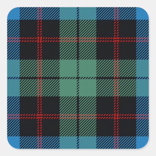 Clan Guthrie Tartan Quadratischer Aufkleber (Vorderseite)