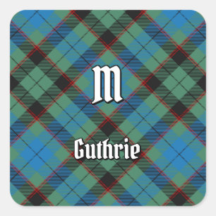 Clan Guthrie Tartan Quadratischer Aufkleber