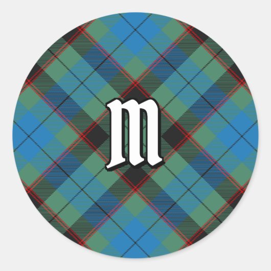 Clan Guthrie Tartan Runder Aufkleber (Vorderseite)