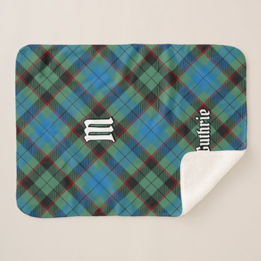 Clan Guthrie Tartan Sherpadecke (Vorderseite (Horizontal))