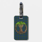 Clan Guthrie Tartan und keltischer Baum des Lebens Gepäckanhänger (Rückseite vertikal)