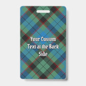 Clan Guthrie Wappen über Tartan Ausweis (Rückseite)