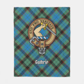 Clan Guthrie Wappen über Tartan Fleecedecke (Vorderseite)