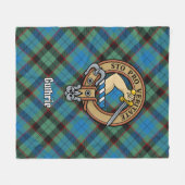 Clan Guthrie Wappen über Tartan Fleecedecke (Vorderseite (Horizontal))