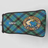 Clan Guthrie Wappen über Tartan Golf Headcover (Vorderseite)