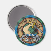 Clan Guthrie Wappen über Tartan Magnet (Vorderseite/Rückseite)