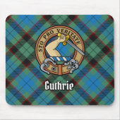 Clan Guthrie Wappen über Tartan Mousepad (Vorne)