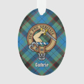 Clan Guthrie Wappen über Tartan Ornament (Vorderseite)