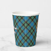 Clan Guthrie Wappen über Tartan Pappbecher (Rechts)